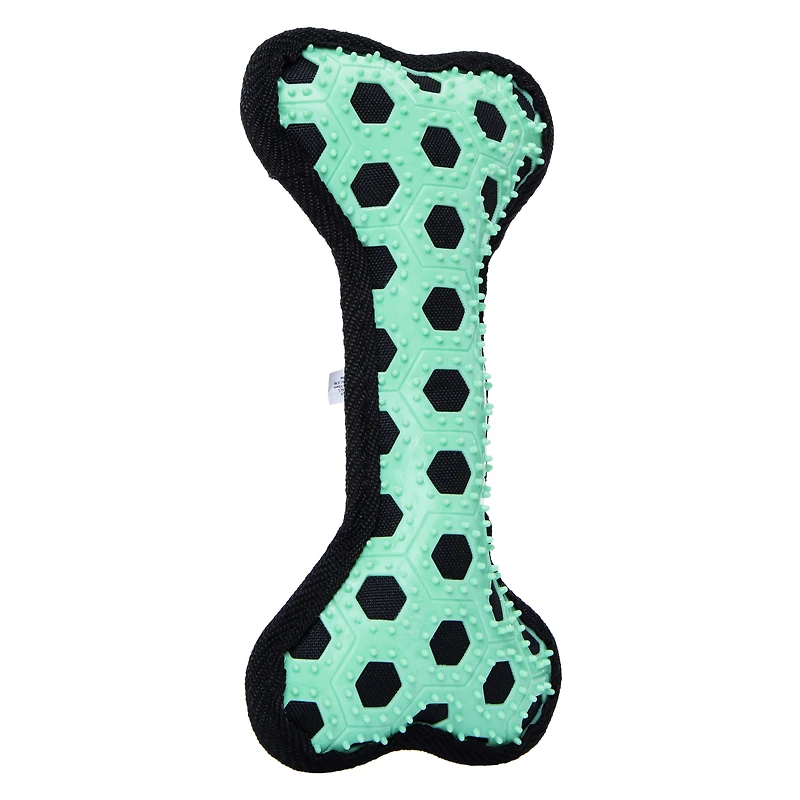 tough chew dog toy w/squeaker - bone