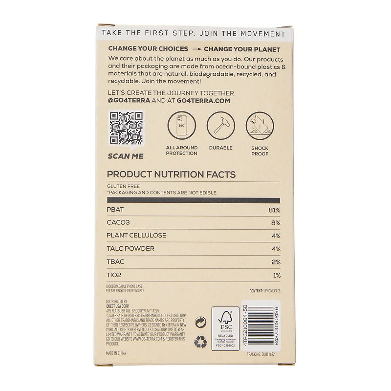 iPhone 13®/13 Pro® biodegradable phone case - black