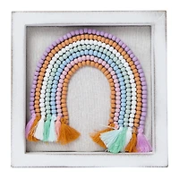 shadow box frame with 3D rainbow art 7in x 7in