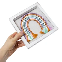 shadow box frame with 3D rainbow art 7in x 7in