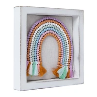 shadow box frame with 3D rainbow art 7in x 7in