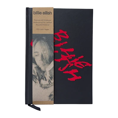 billie eilish premium a5 notebook - red