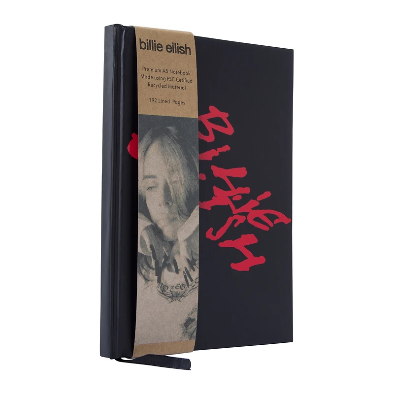 billie eilish premium a5 notebook - red