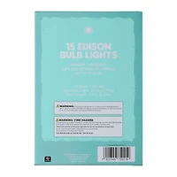 15-edison bulb string lights for indoor & outdoor 7.4ft