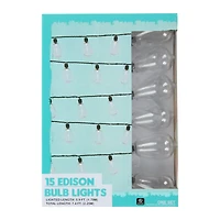 15-Edison Bulb String Lights For indoor & Outdoor 7.4ft - Clear