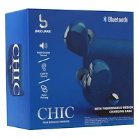 chic true wireless earbuds with charging case