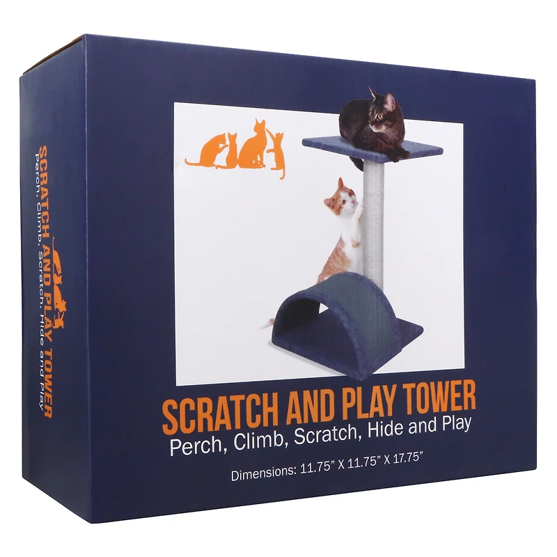 cat scratch and play tower 11.75in x 17.75in