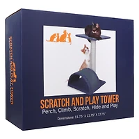 cat scratch and play tower 11.75in x 17.75in