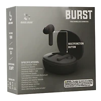 burst true wireless earbuds with charging case