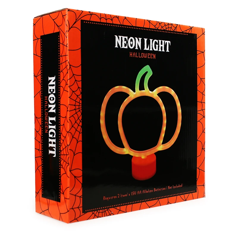 halloween pumpkin neon light 10in