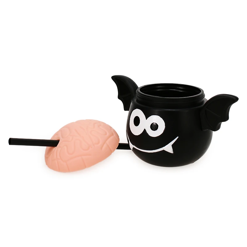 halloween decor, cup, tumbler, beverage cup with lid, drink sipper