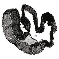 17.8ft black gauze spider web halloween decor