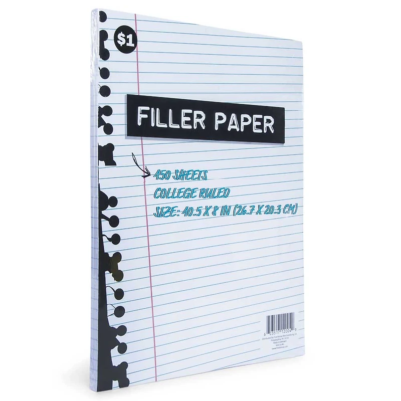 college ruled filler paper - 150 sheets