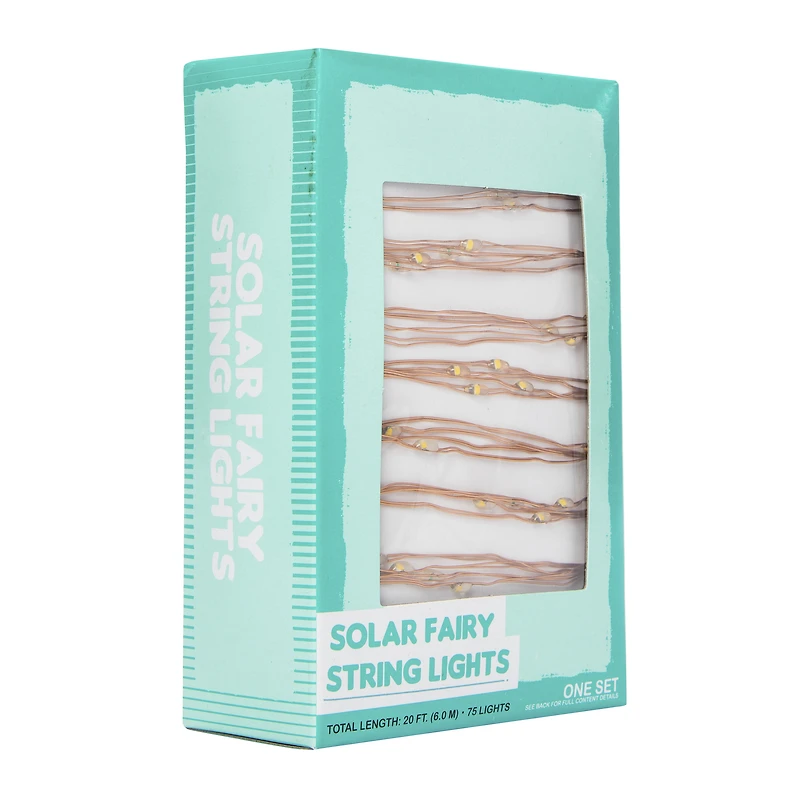 solar-powered fairy string lights 20ft