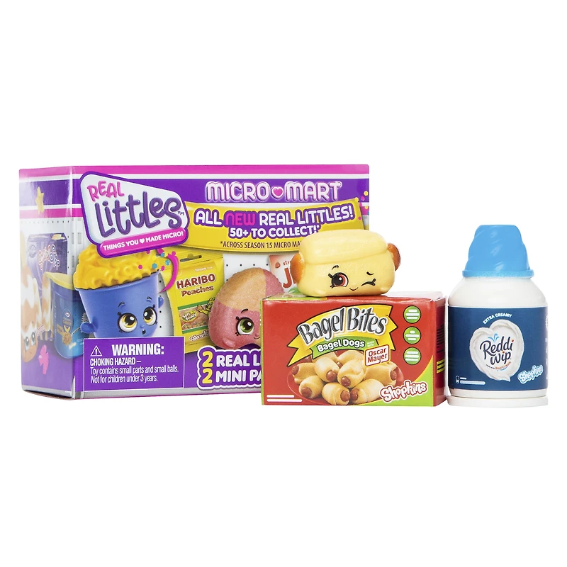 real littles™ micro mart 2 real littles, 2 mini packs