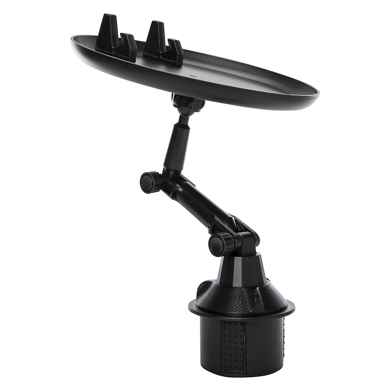 adjustable car tray + phone holder for car cup holder
