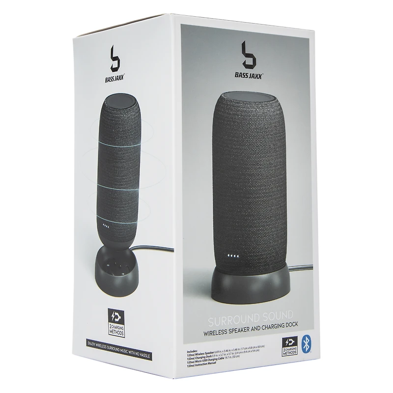 surround sound wireless bluetooth® speaker & charging dock