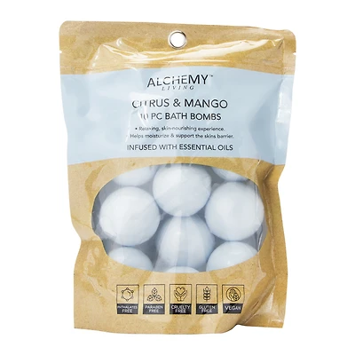 essential oil-infused bath bombs 10ct