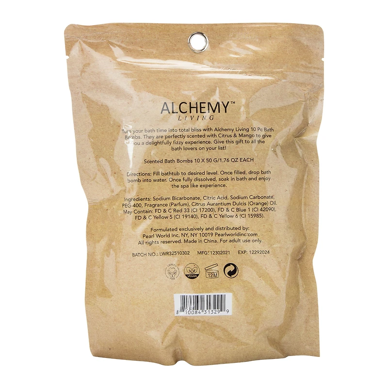 essential oil-infused bath bombs 10ct