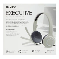 executive stereo headset with boom mic