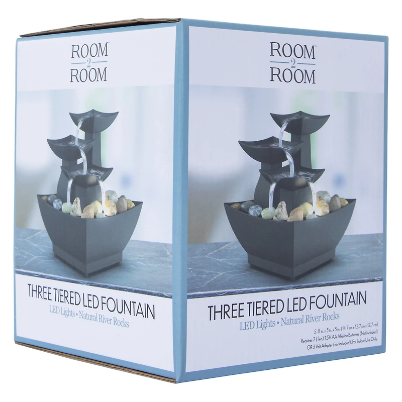 3-tiered LED fountain 5.8in