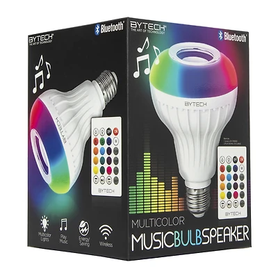 color-changing speaker light bulb with remote control