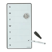 frameless dry erase weekly calendar 5.5in x 10in
