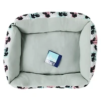 palms print pet cuddler bed 14in x 20in
