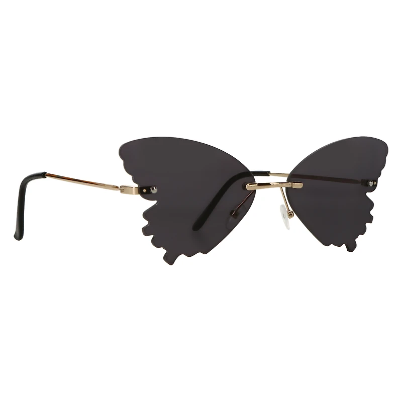 rimless butterfly sunglasses