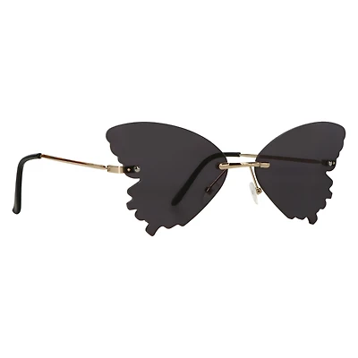 rimless butterfly sunglasses