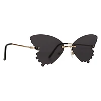 rimless butterfly sunglasses