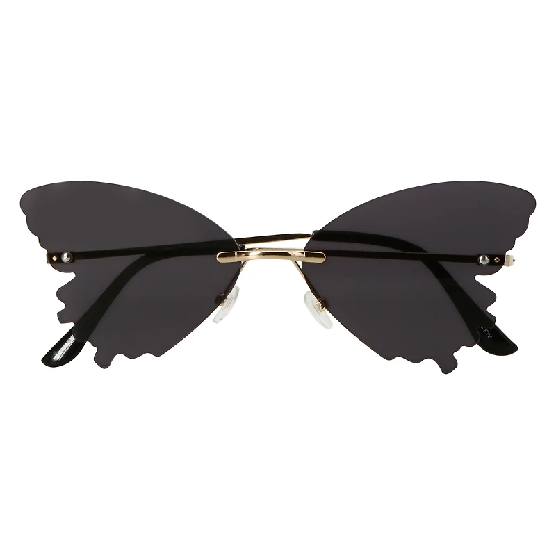 rimless butterfly sunglasses