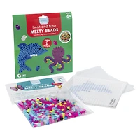 heat and fuse melty beads 2-pack craft kit - frog & penguin