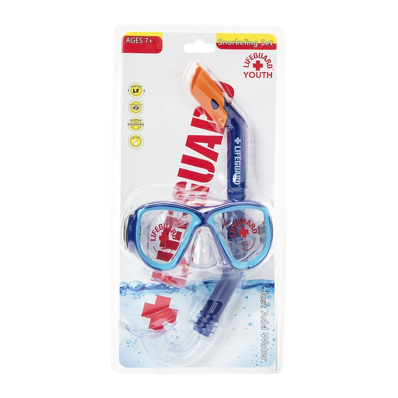 official lifeguard® youth snorkeling mask set