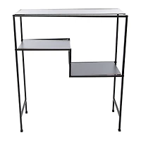 console accent table with shelves 24in x 29in
