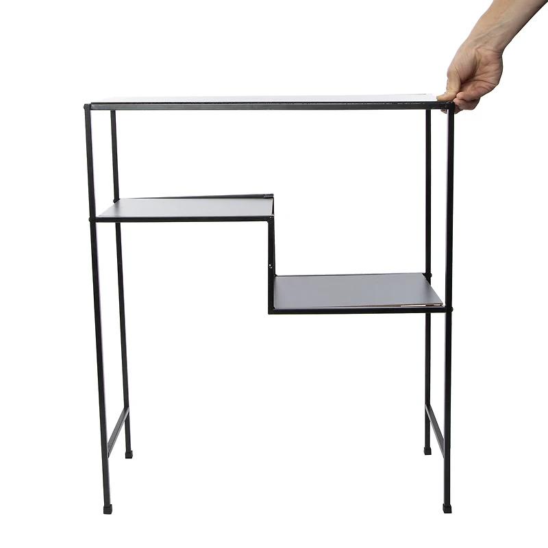 console accent table with shelves 24in x 29in