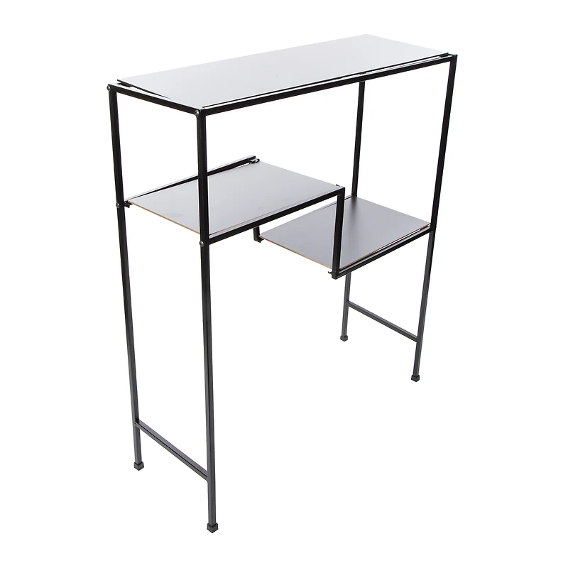 console accent table with shelves 24in x 29in