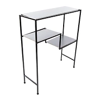 console accent table with shelves 24in x 29in