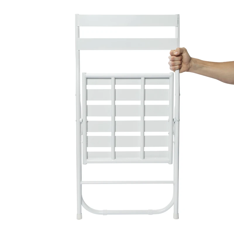 white folding chair 31in