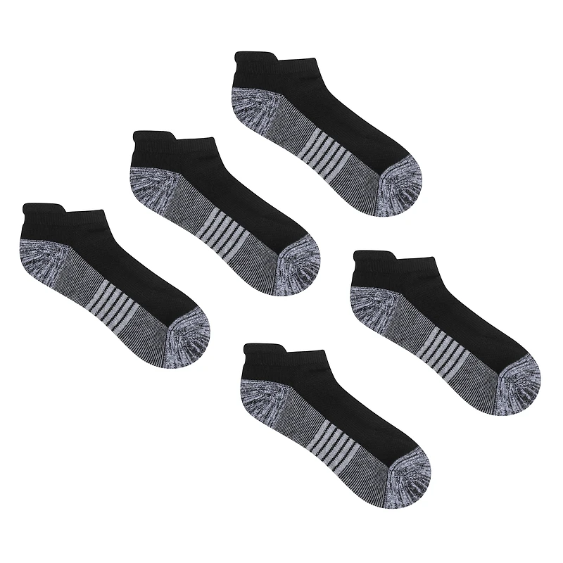 juniors low cut socks - black & gray