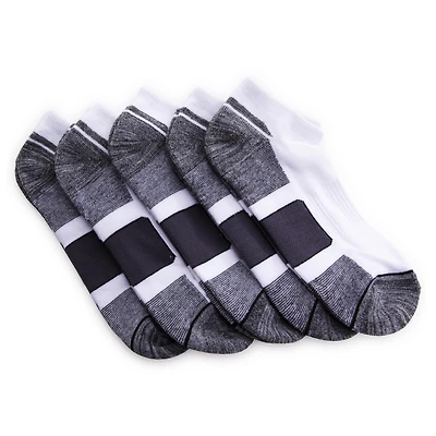 series-8 fitness™ men's performance low cut socks - white 5-pack
