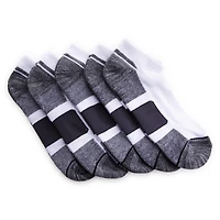 series-8 fitness™ men's performance low cut socks - white 5-pack