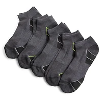 series-8 fitness charcoal gray men´s performance low cut socks 5-pack