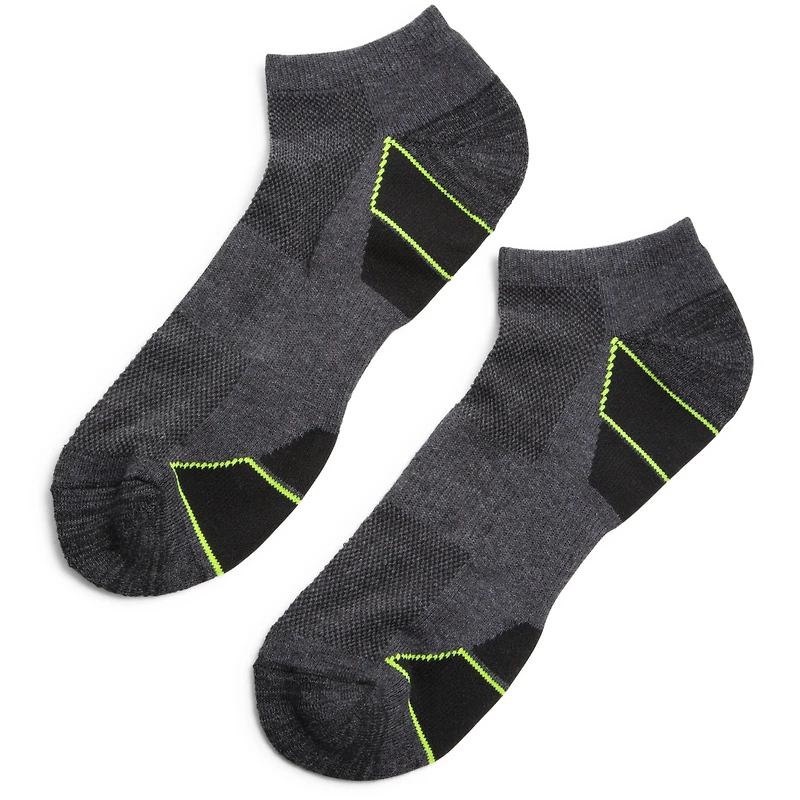 series-8 fitness charcoal gray men´s performance low cut socks 5-pack
