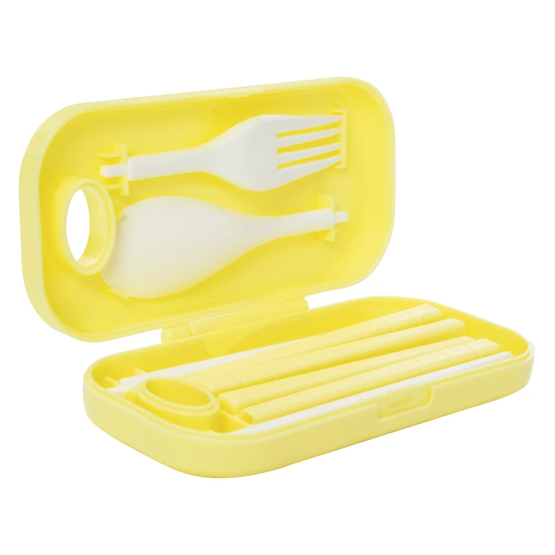 travel food utensils set with case