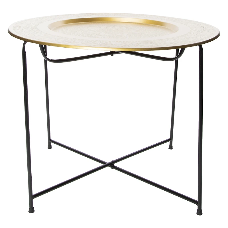gold etched table 17in x 21in