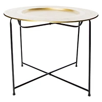 gold etched table 17in x 21in