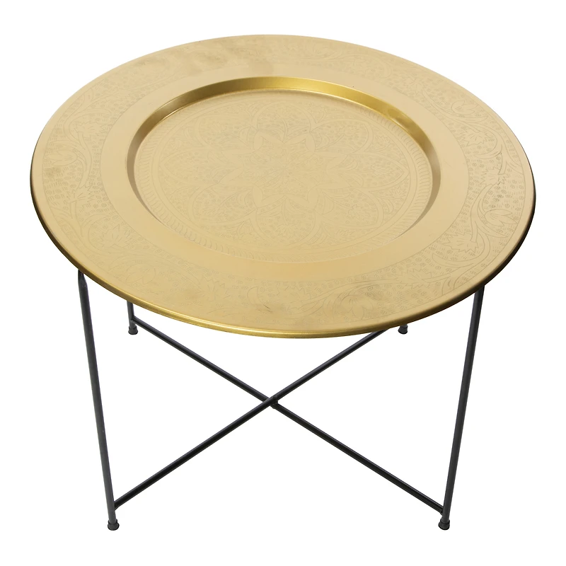 gold etched table 17in x 21in