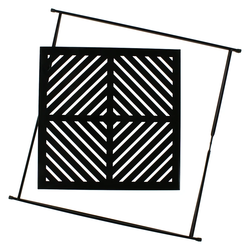 folding metal side table 17.25in x 24in