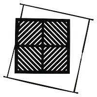 folding metal side table 17.25in x 24in